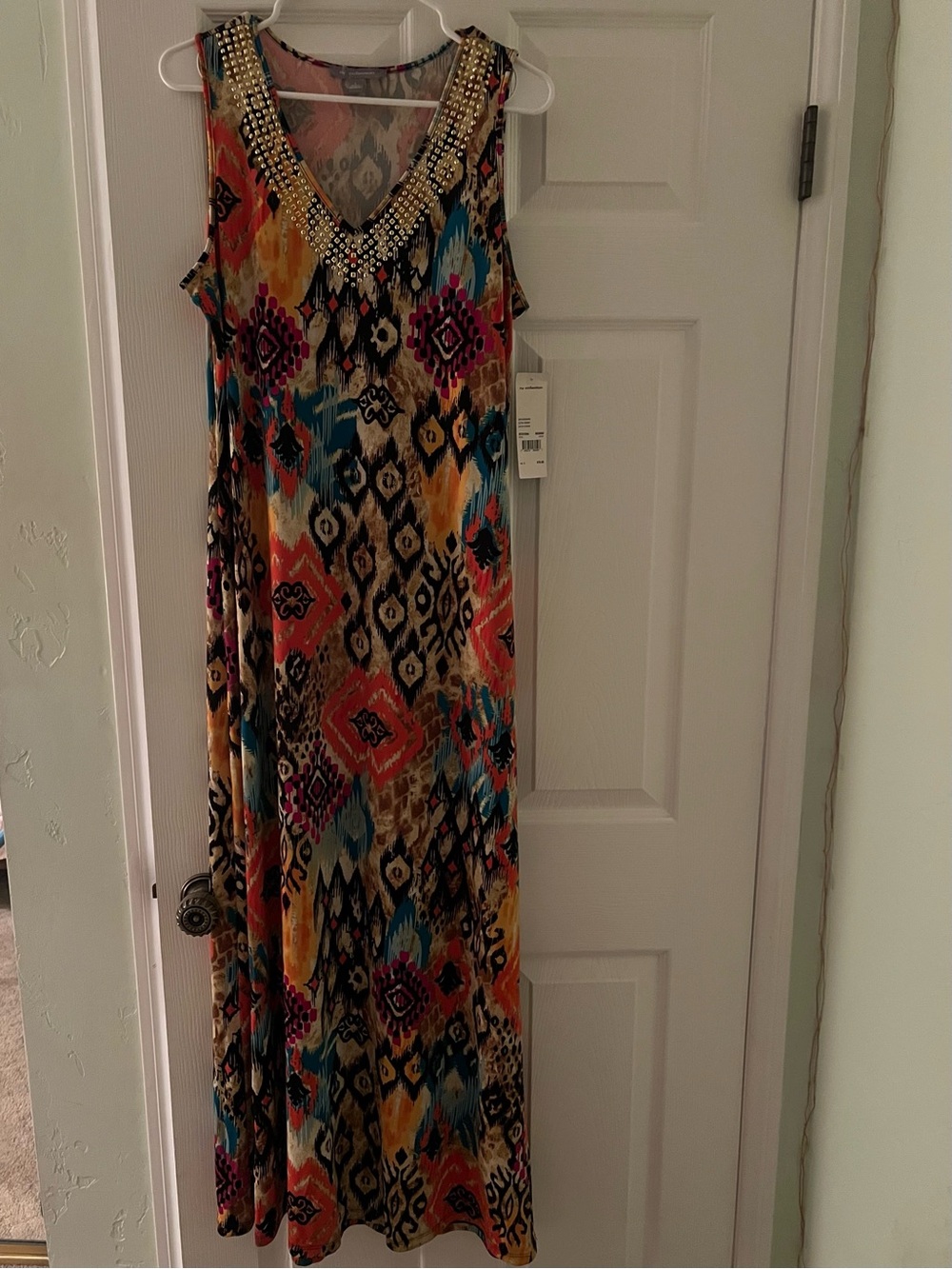 NWT  NY Collection Maxi Sleeveless Dress Size Large
